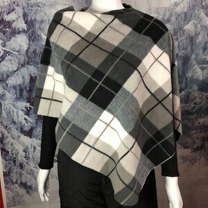 gray beige Open side poncho cover up shawl women poncho boho topper serape